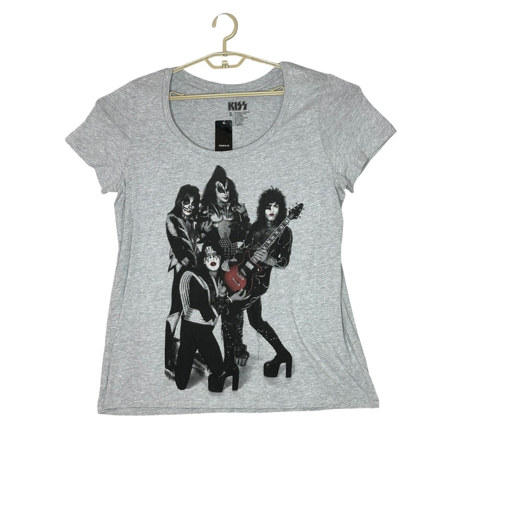 NWT Torrid Womens KISS Band Graphic Tee Shirt 2X Grunge Band Tee